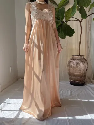 1960s Nylon Nude Slip Dress - S/M