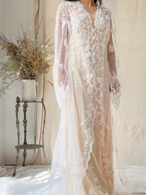 1990s Sheer Embroidered Duster - OSFM