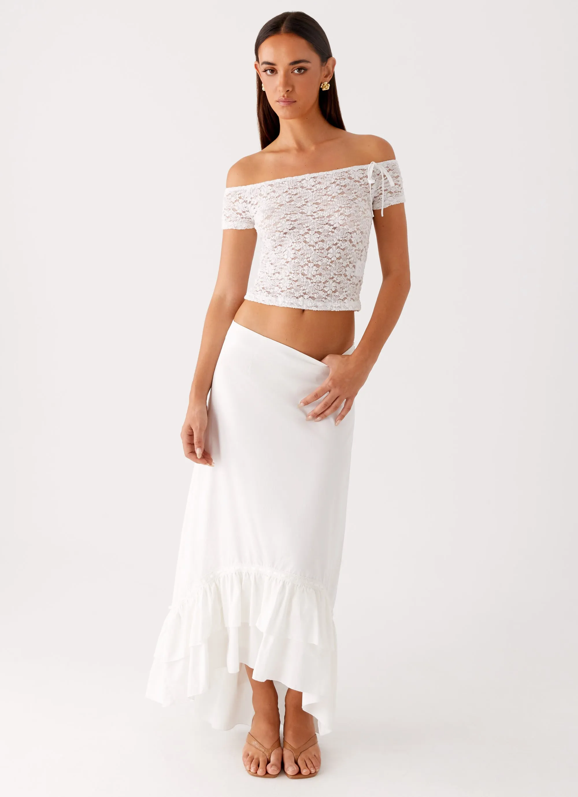Alessandra Maxi Skirt - White