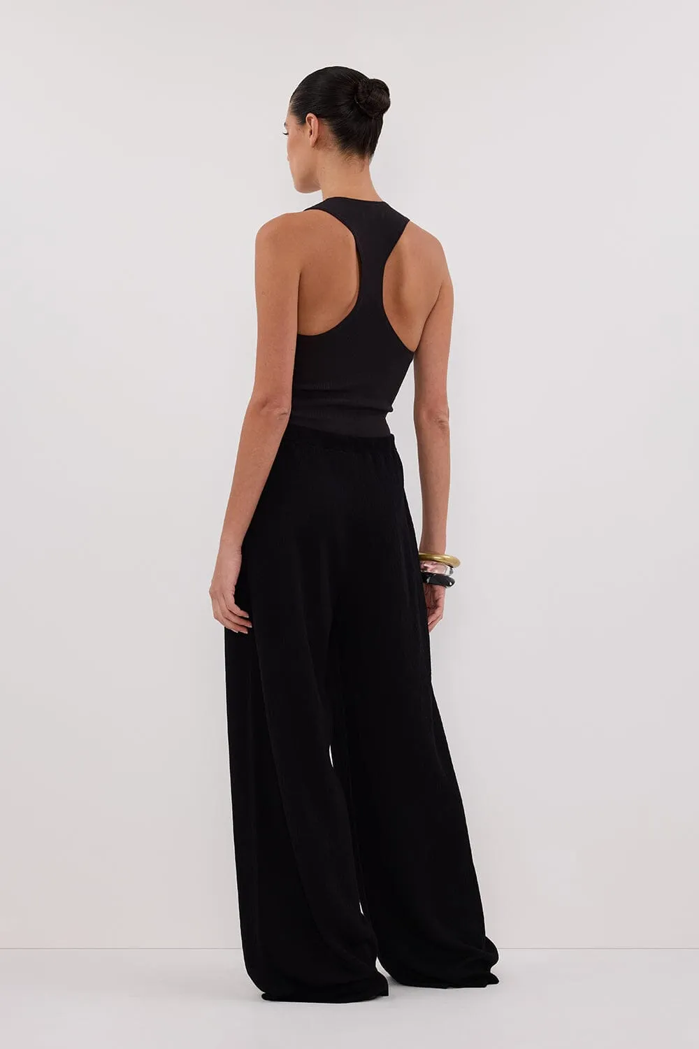 ALIAS BLACK TEXTURED KNIT PANT