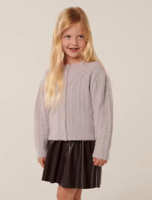 Alina Girls Fluffy Cardigan