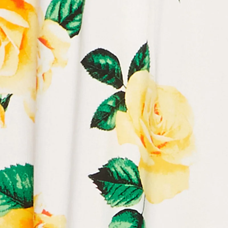 Almost Famous Floral Print Smocked Midi Dress