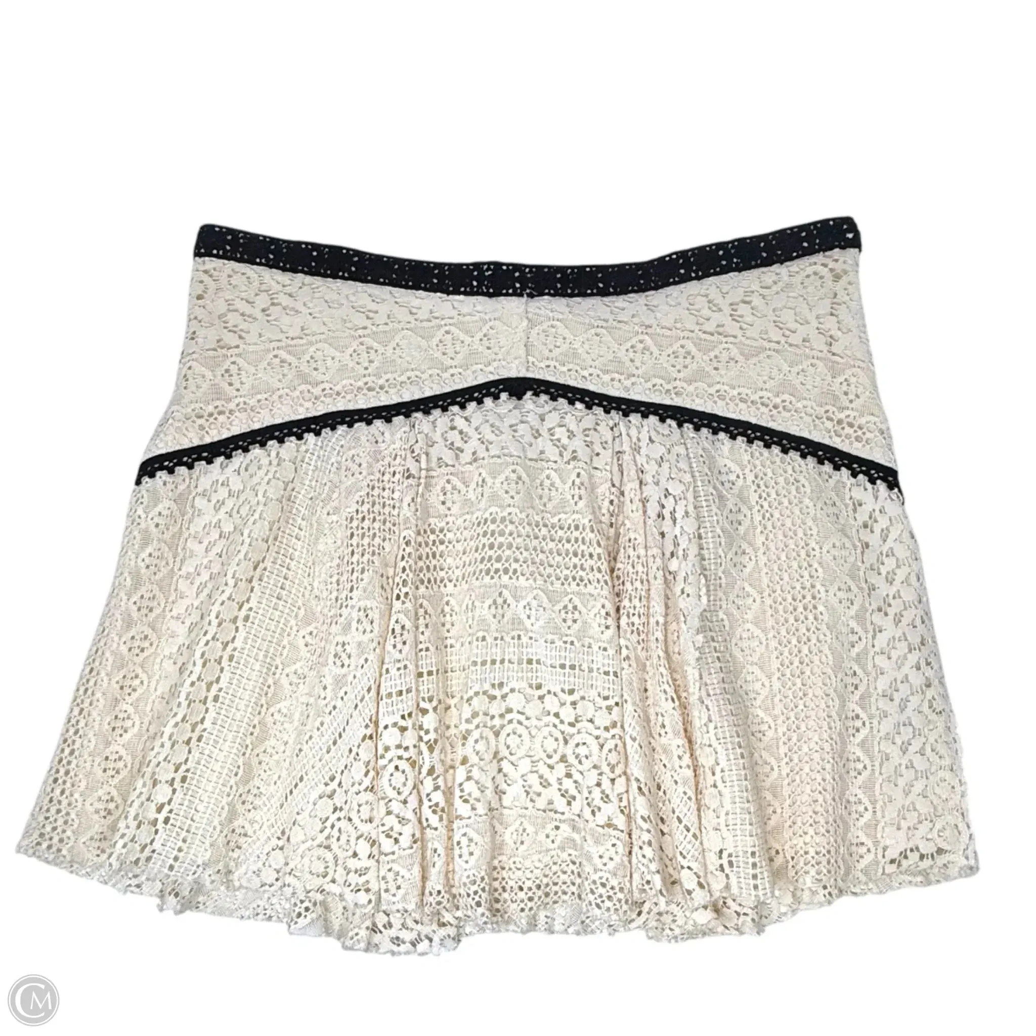 Apple Of My Eye Lace Mini Skirt By Free People In Cream, Size: 10