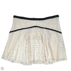 Apple Of My Eye Lace Mini Skirt By Free People In Cream, Size: 10
