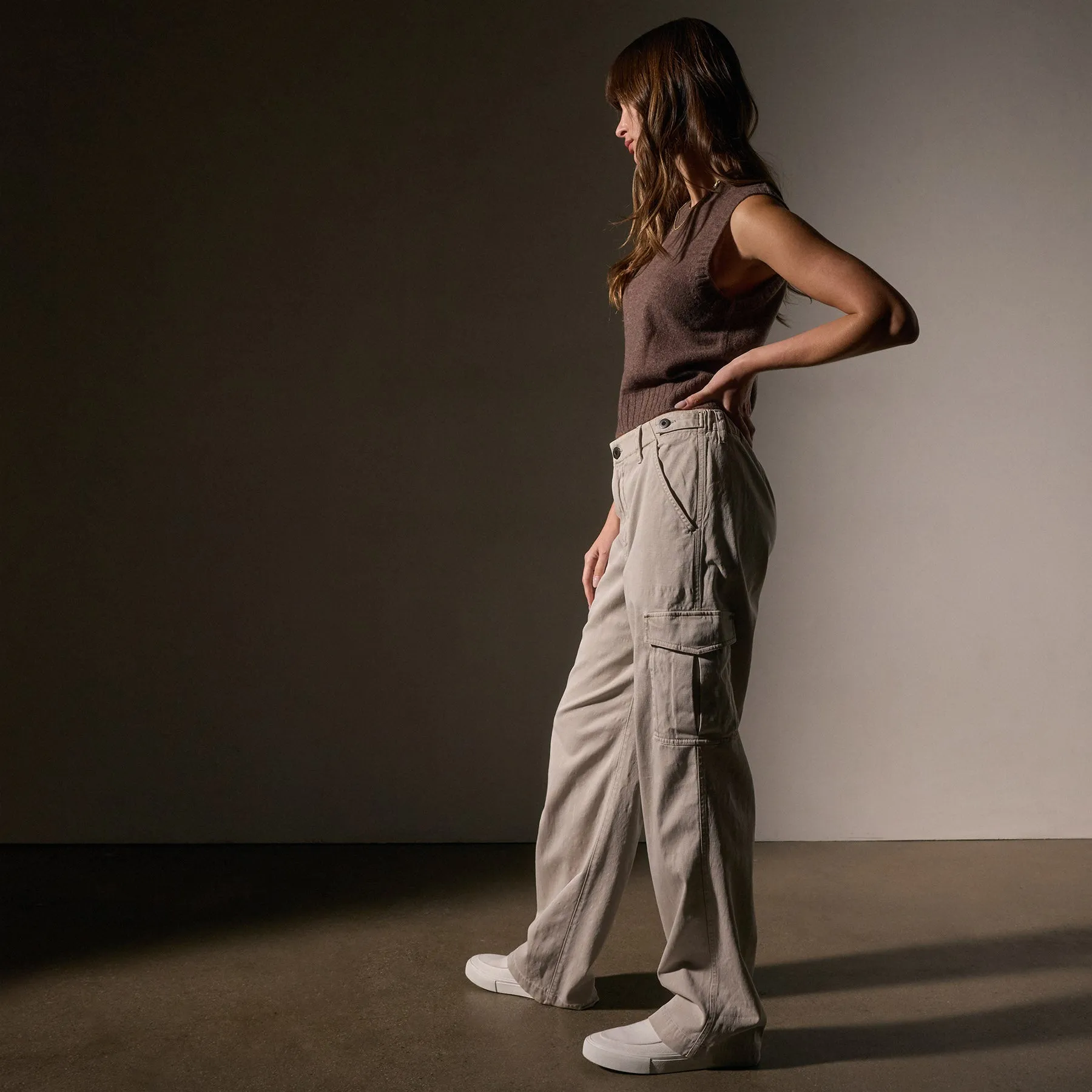 Army Cotton Slub Cargo Pant - Salt Pigment
