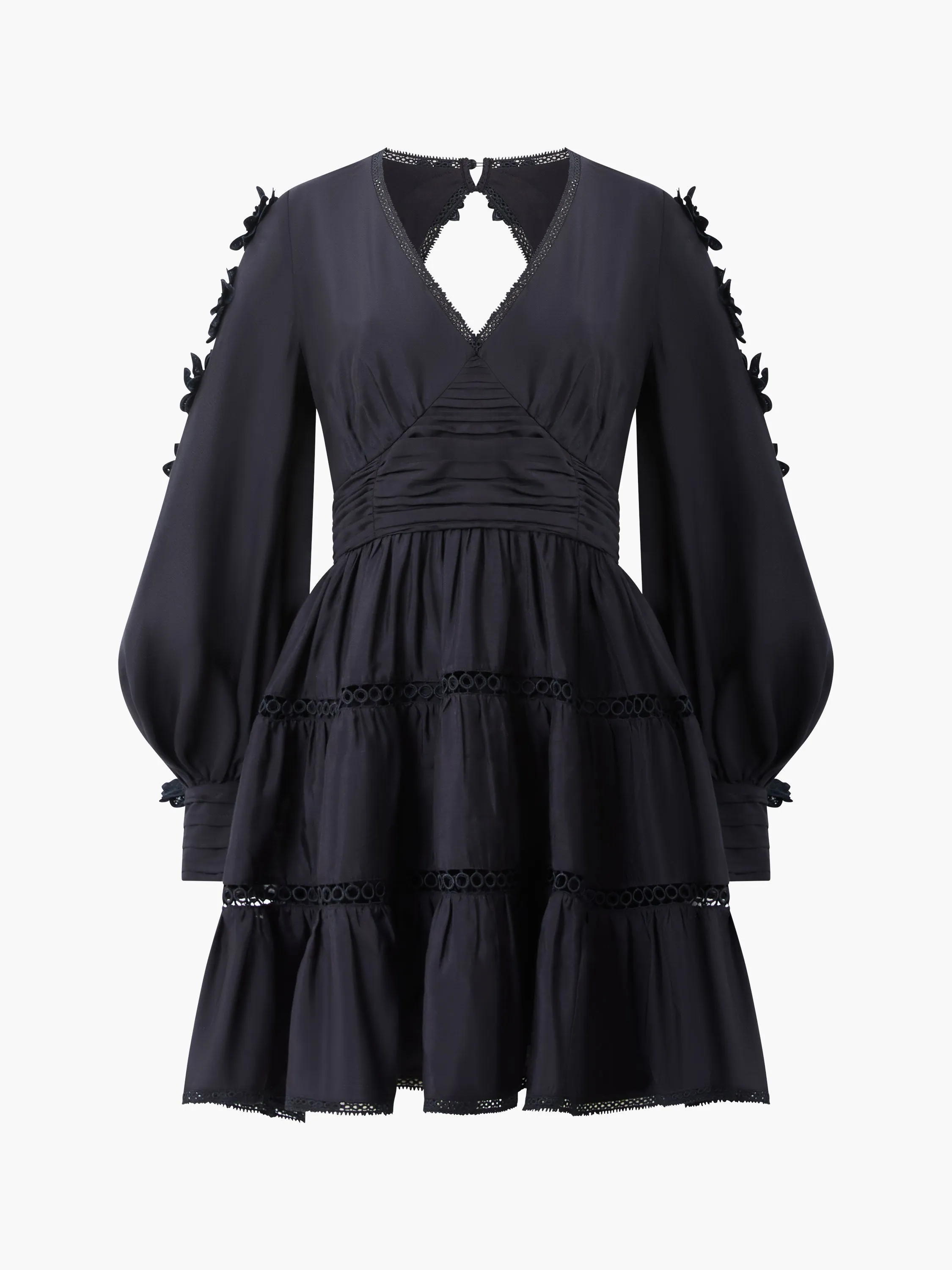 Aubrey 3D Lace Trim Mini Dress