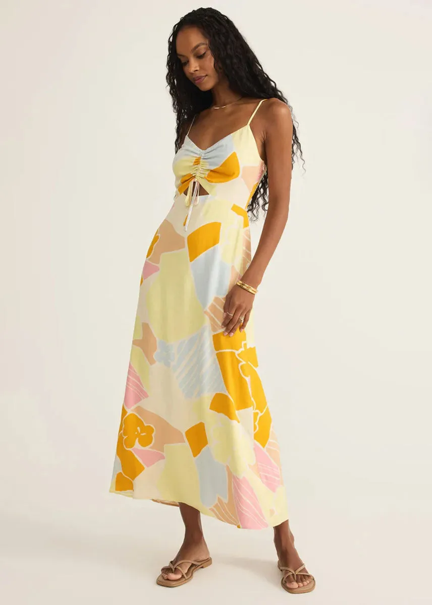 Aura Riviera Midi Dress - Mellow Yellow