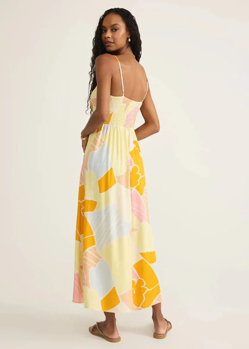 Aura Riviera Midi Dress - Mellow Yellow