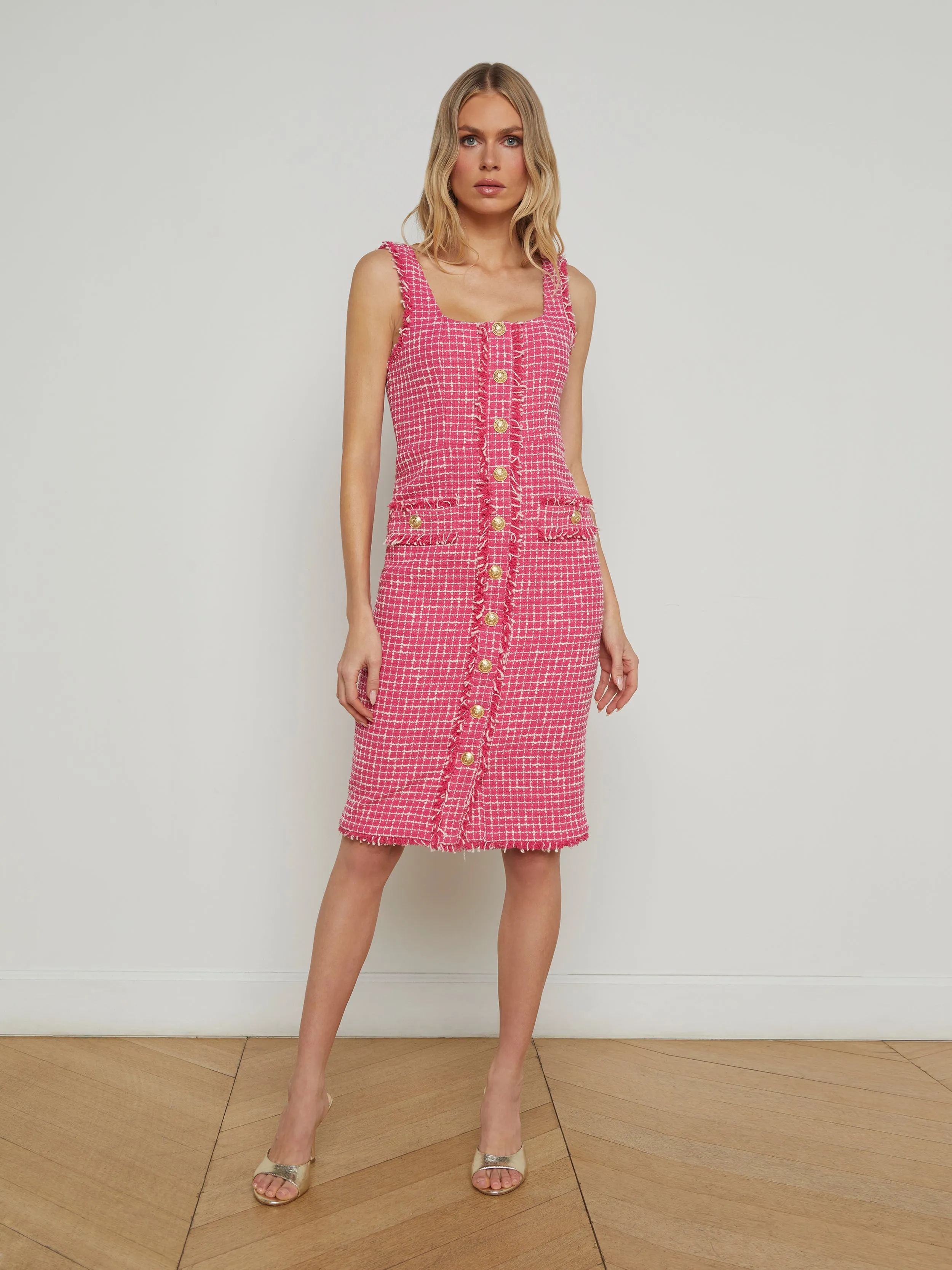 Aya Tweed Midi Dress