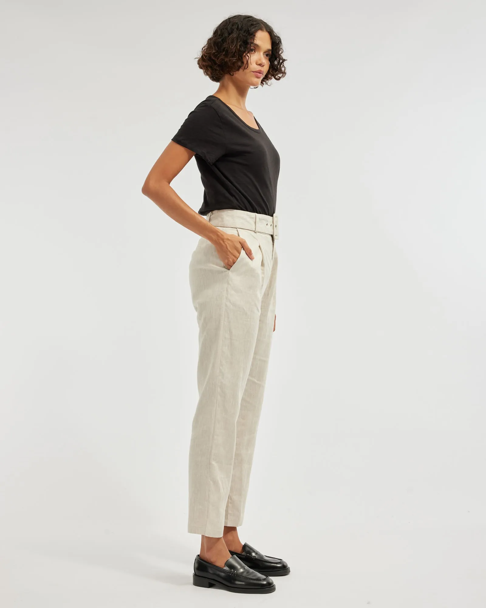 Azure Linen Pant - Natural