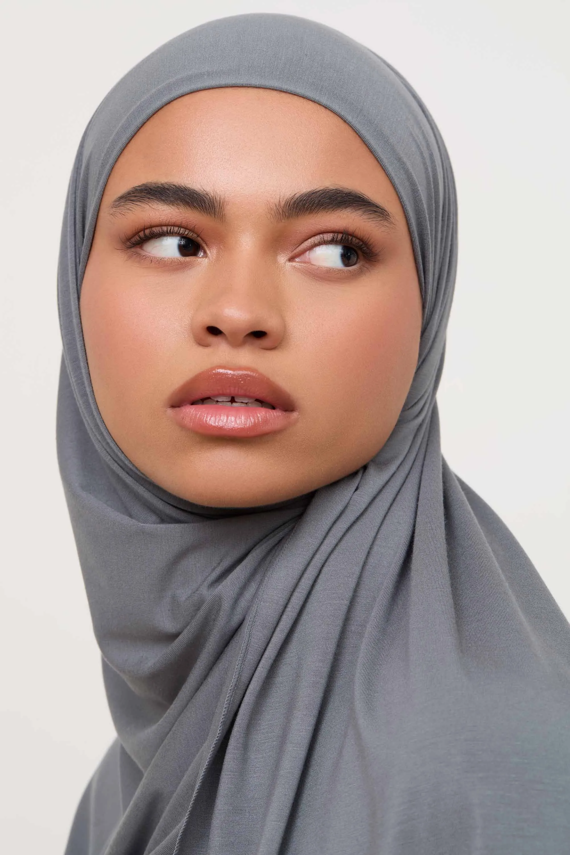Bamboo Jersey Hijab - Cool Grey
