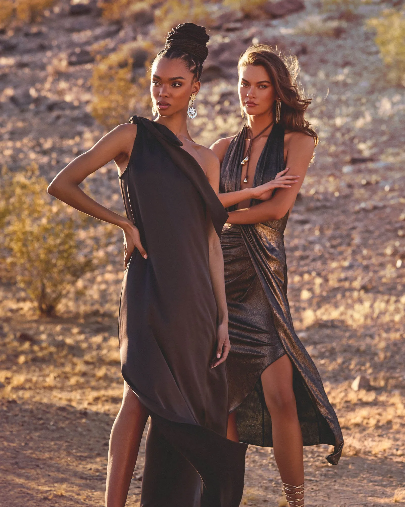 Benita One-Shoulder Gown