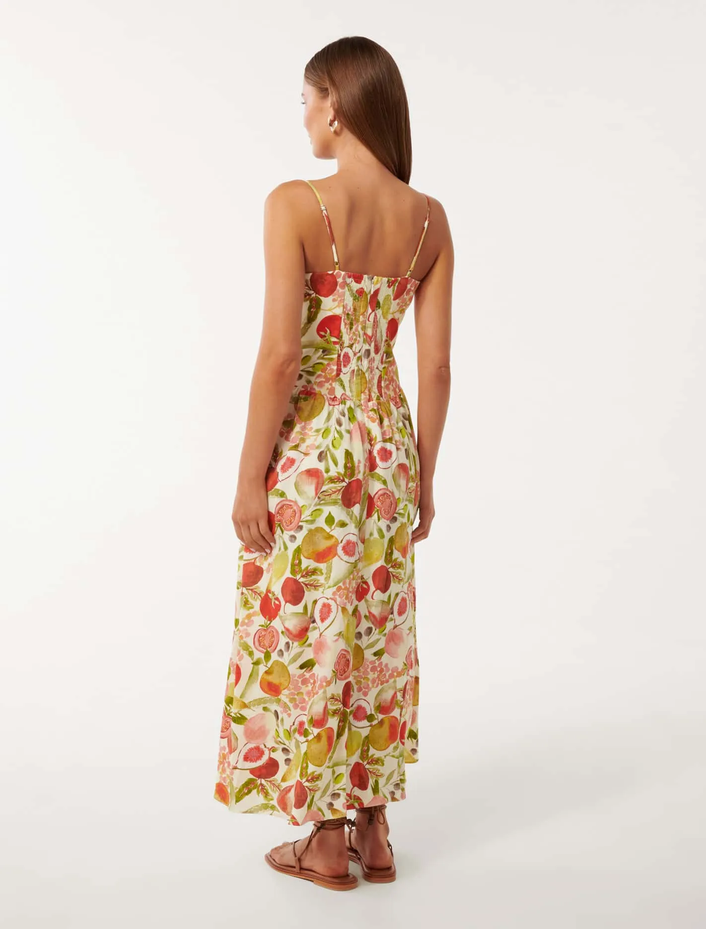 Brooke Linen Drop Waist Midi Dress