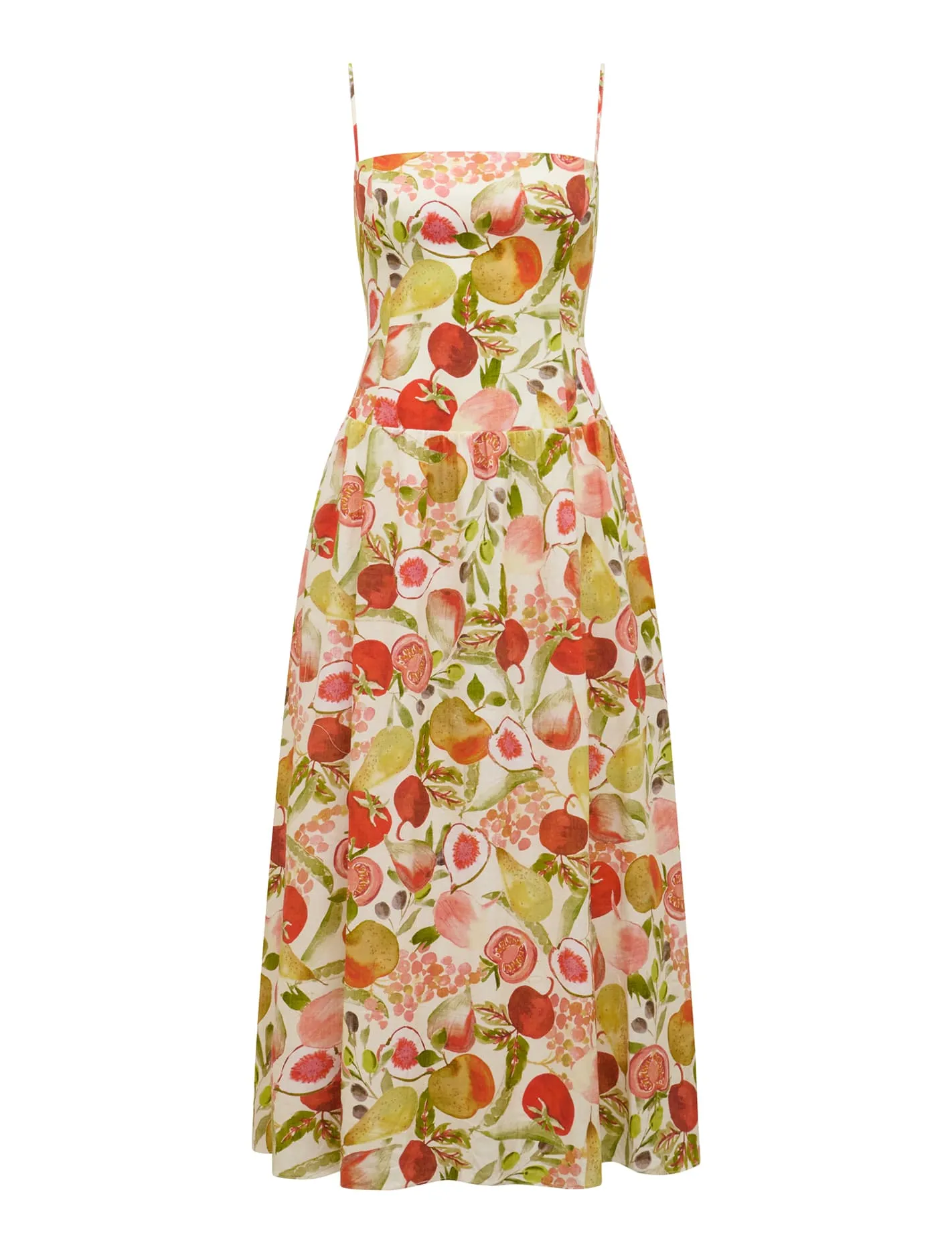 Brooke Linen Drop Waist Midi Dress