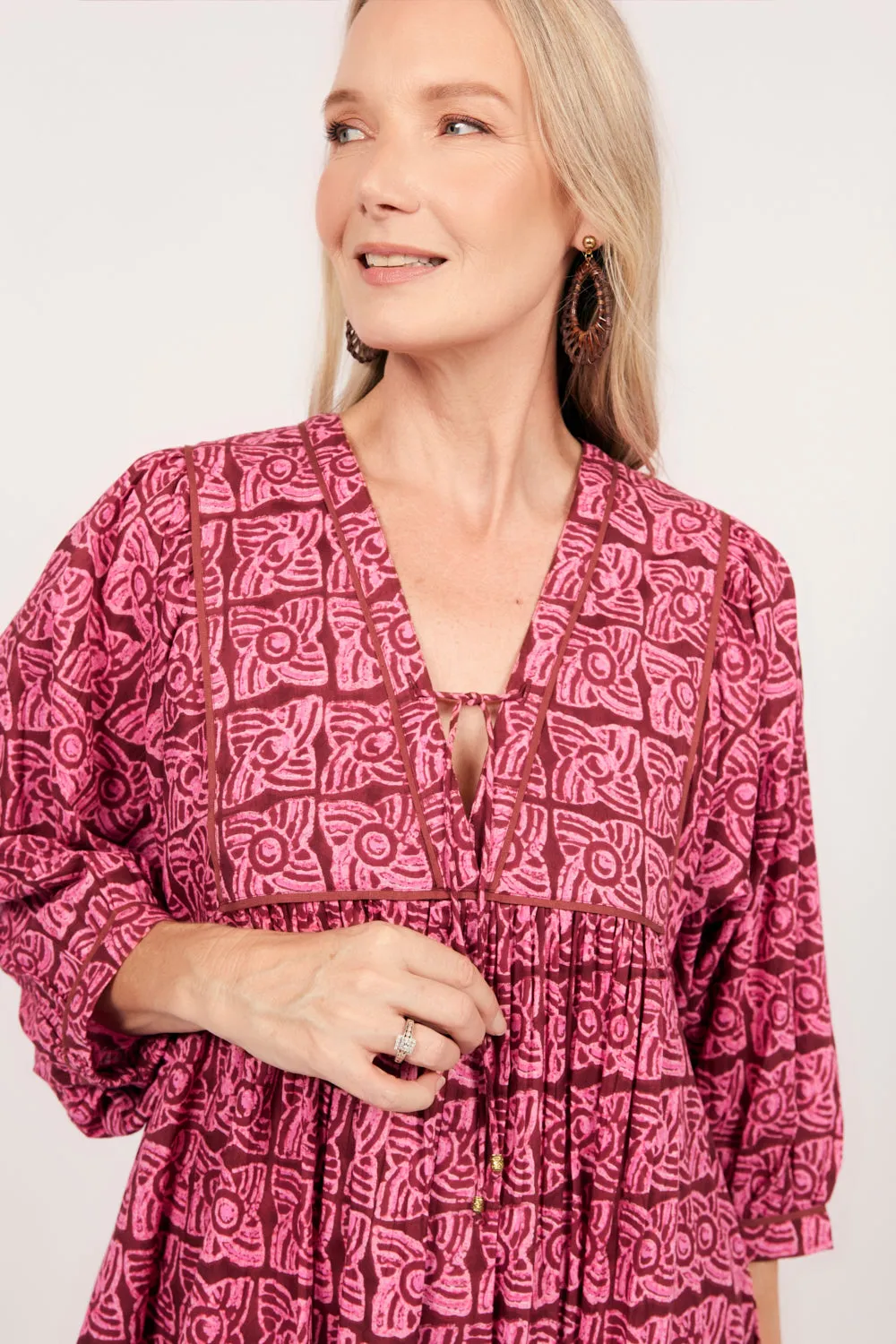 Cairo Midi Dress in Windmills