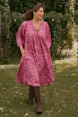 Cairo Midi Dress in Windmills
