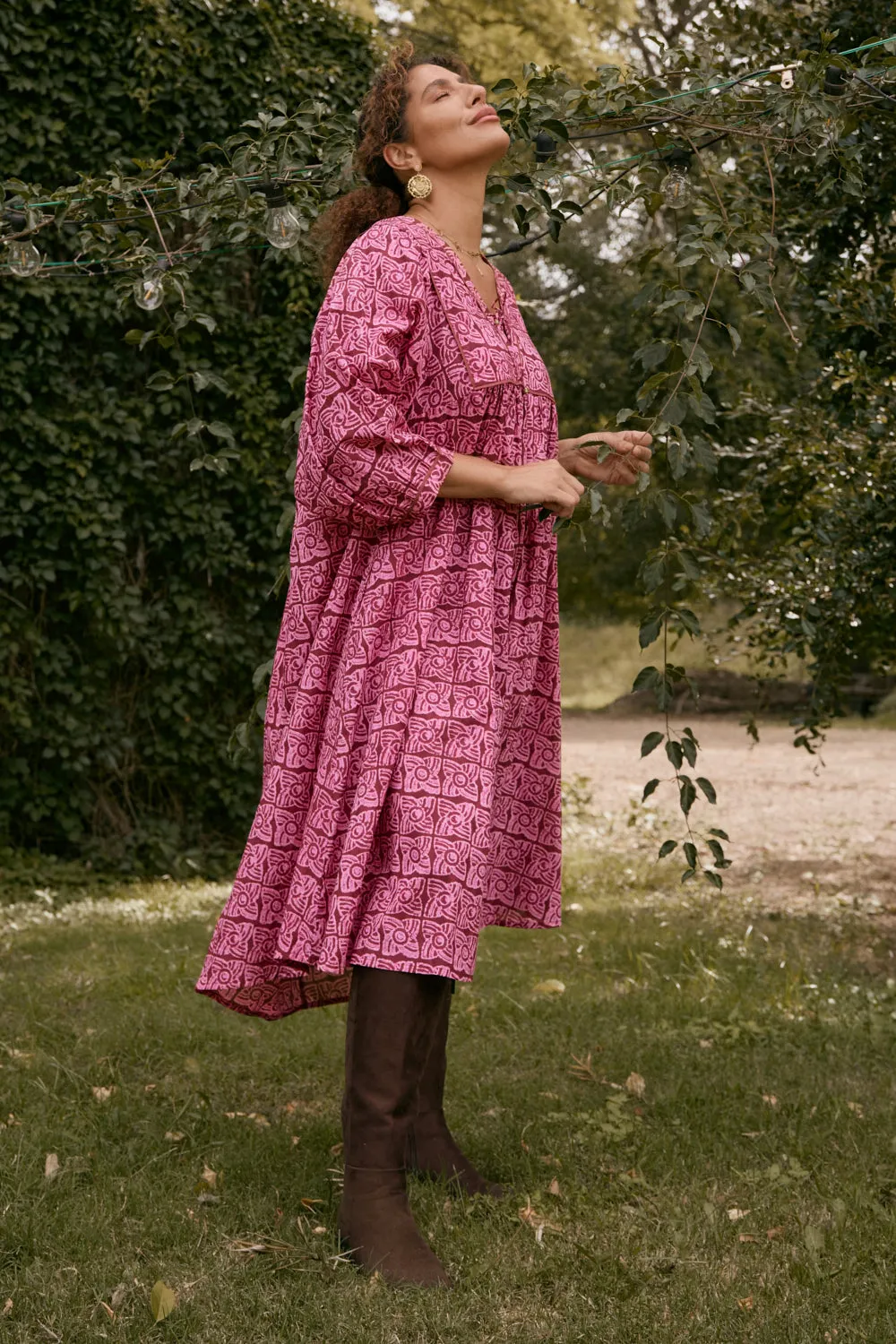 Cairo Midi Dress in Windmills