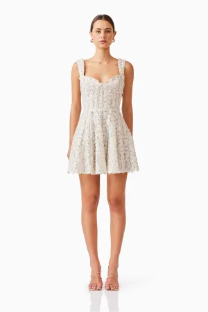 Cali Corset Mini Dress in White