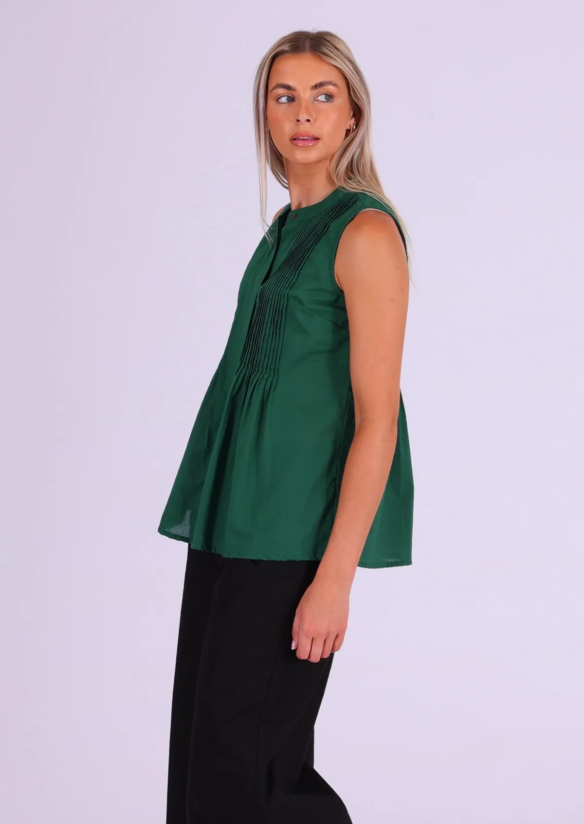 Camille Top Hunter Green