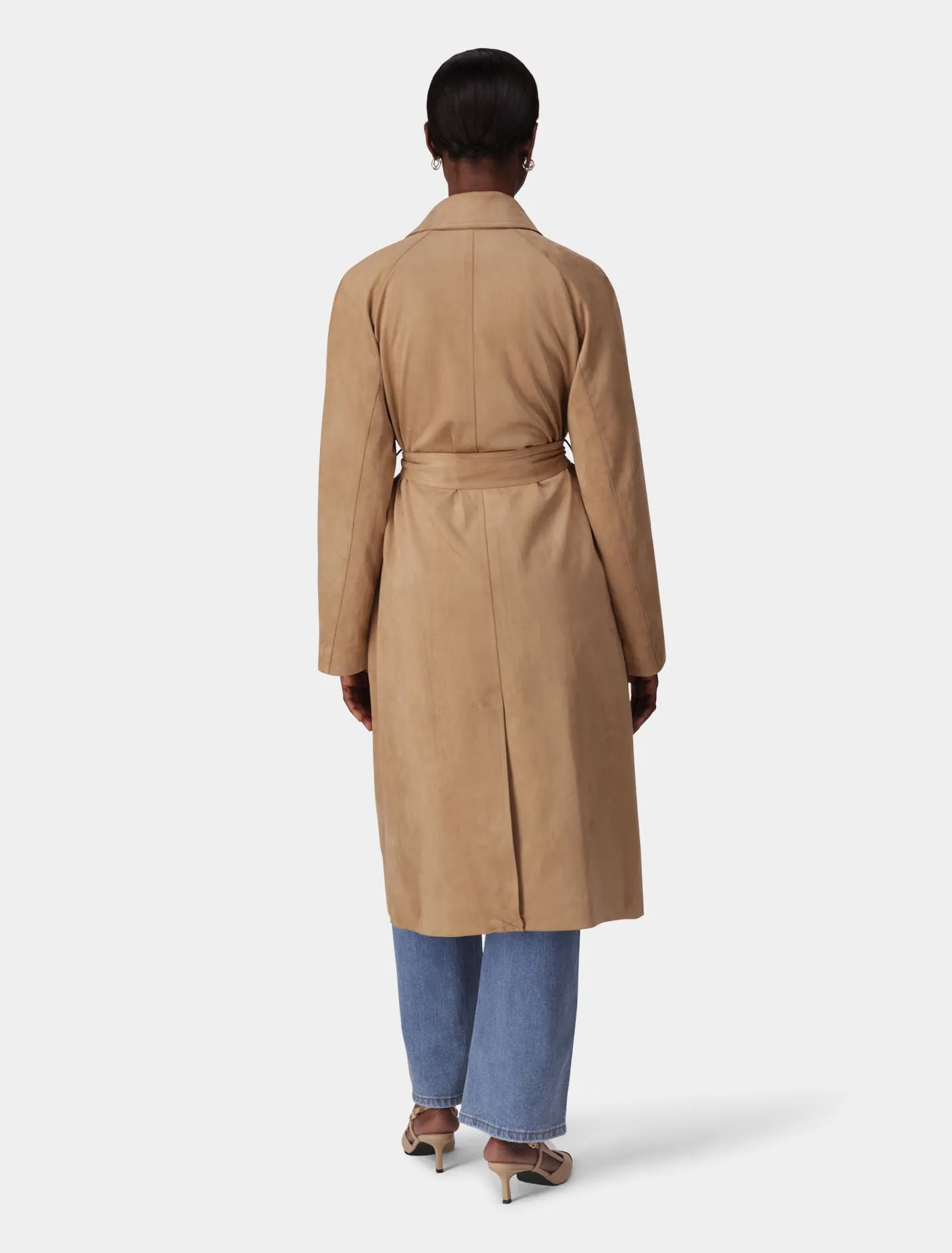 Cass Vegan Suede Trench Coat