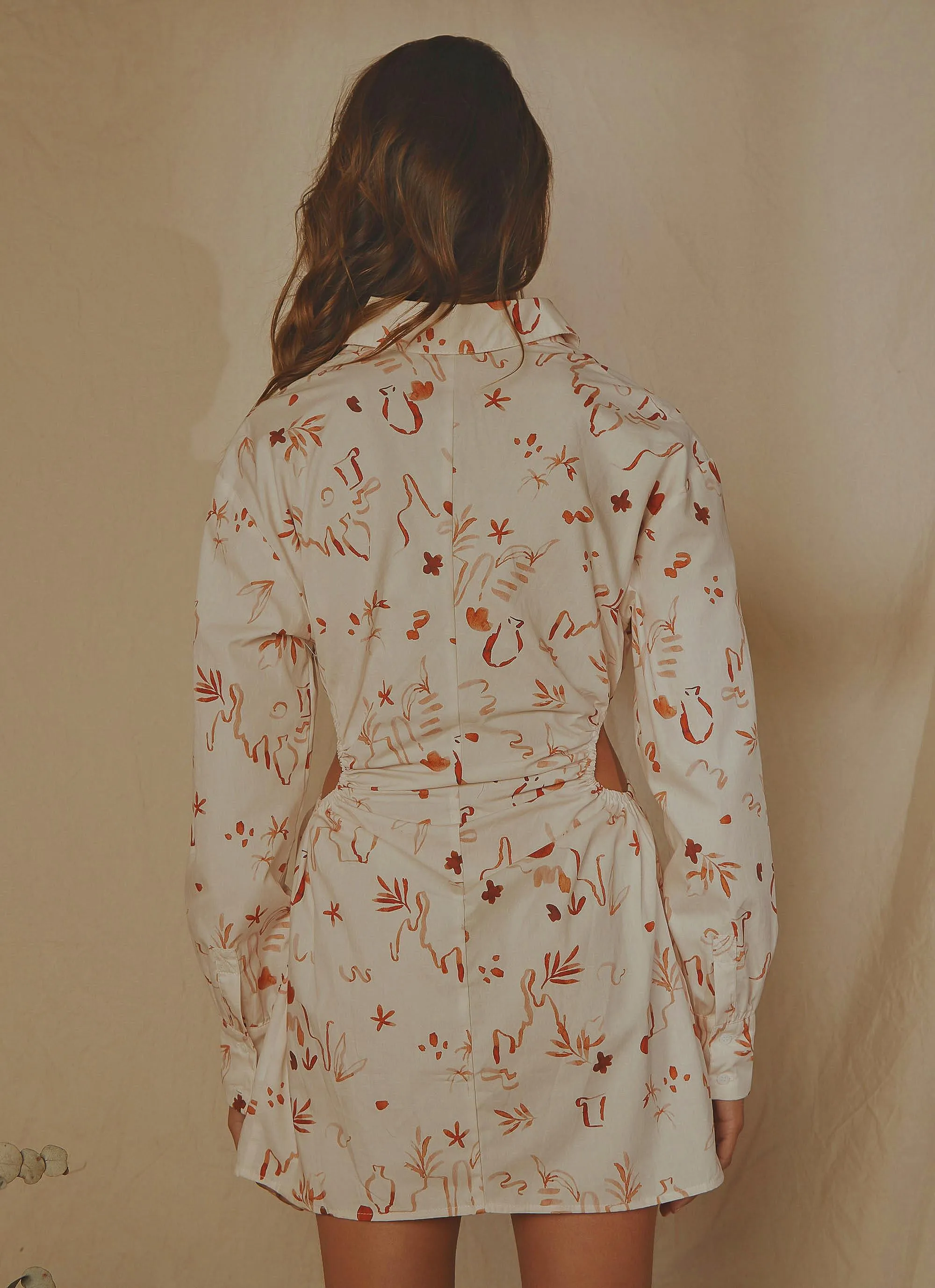 Corfu Linen Shirt Dress - Safari