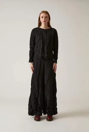Crinkled Black Trousers