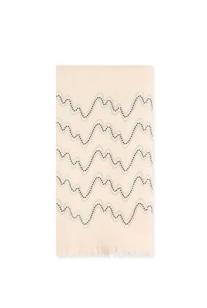 Crystal Wave Cream Scarf