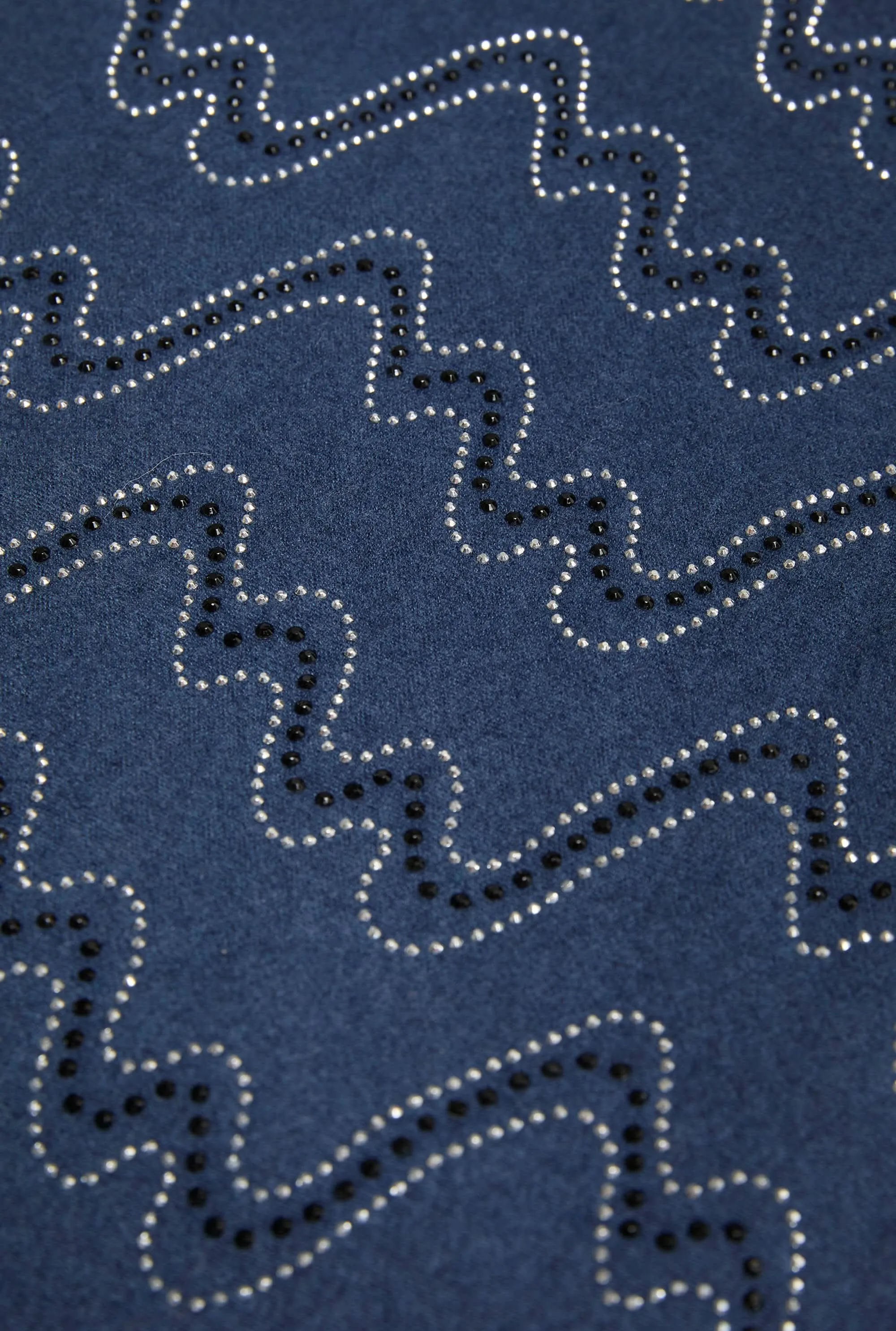 Crystal Wave Navy Scarf