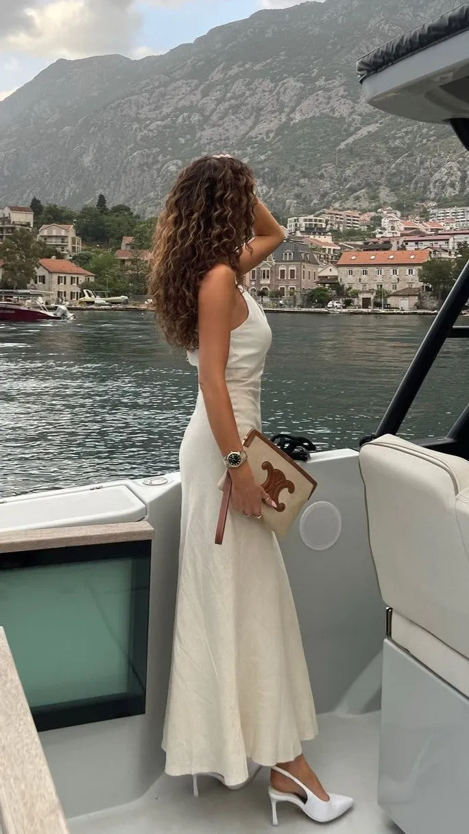 Dae Maxi Dress - White/Natural