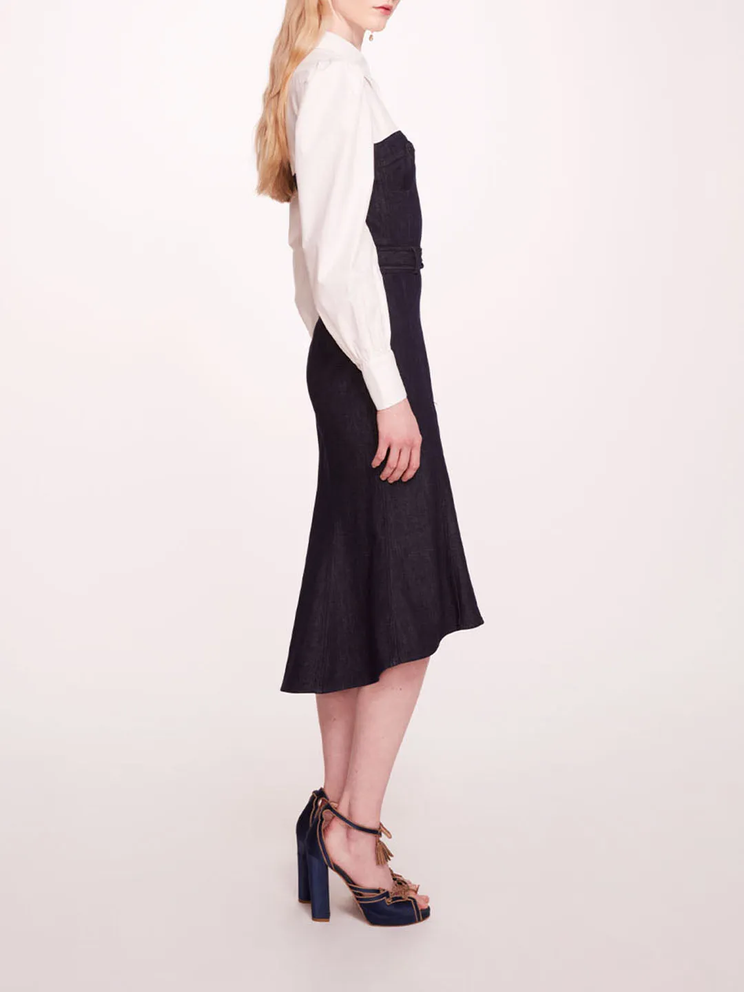 Denim Poplin Shirt Dress