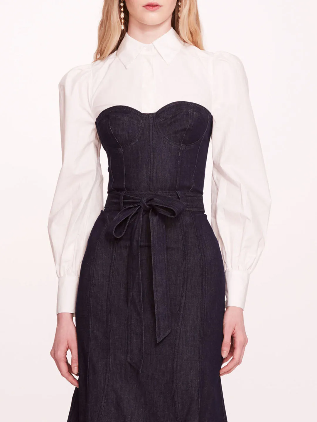 Denim Poplin Shirt Dress