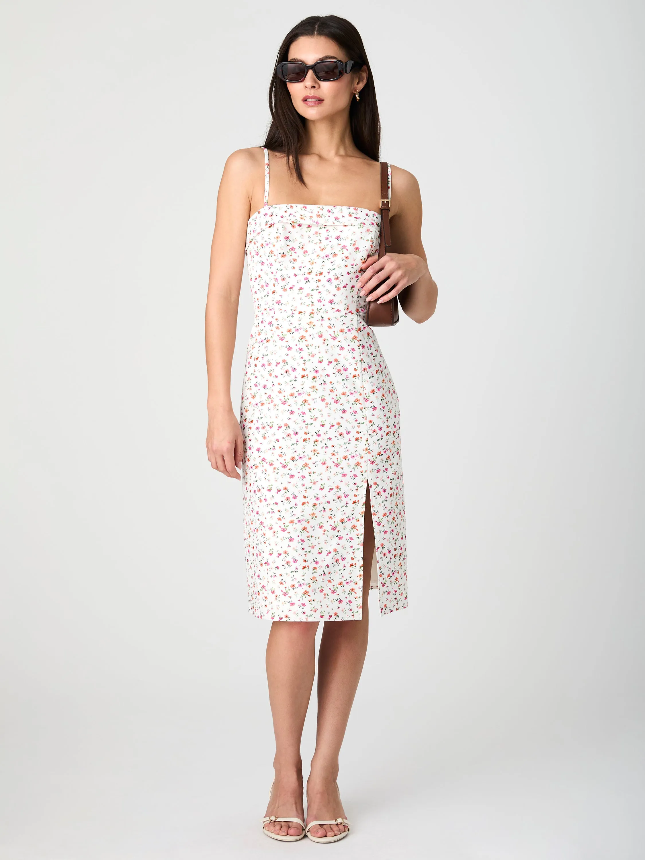 Echo Crepe Strappy Midi Dress
