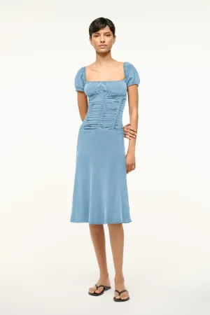ELBA SILK DRESS | SLATE BLUE