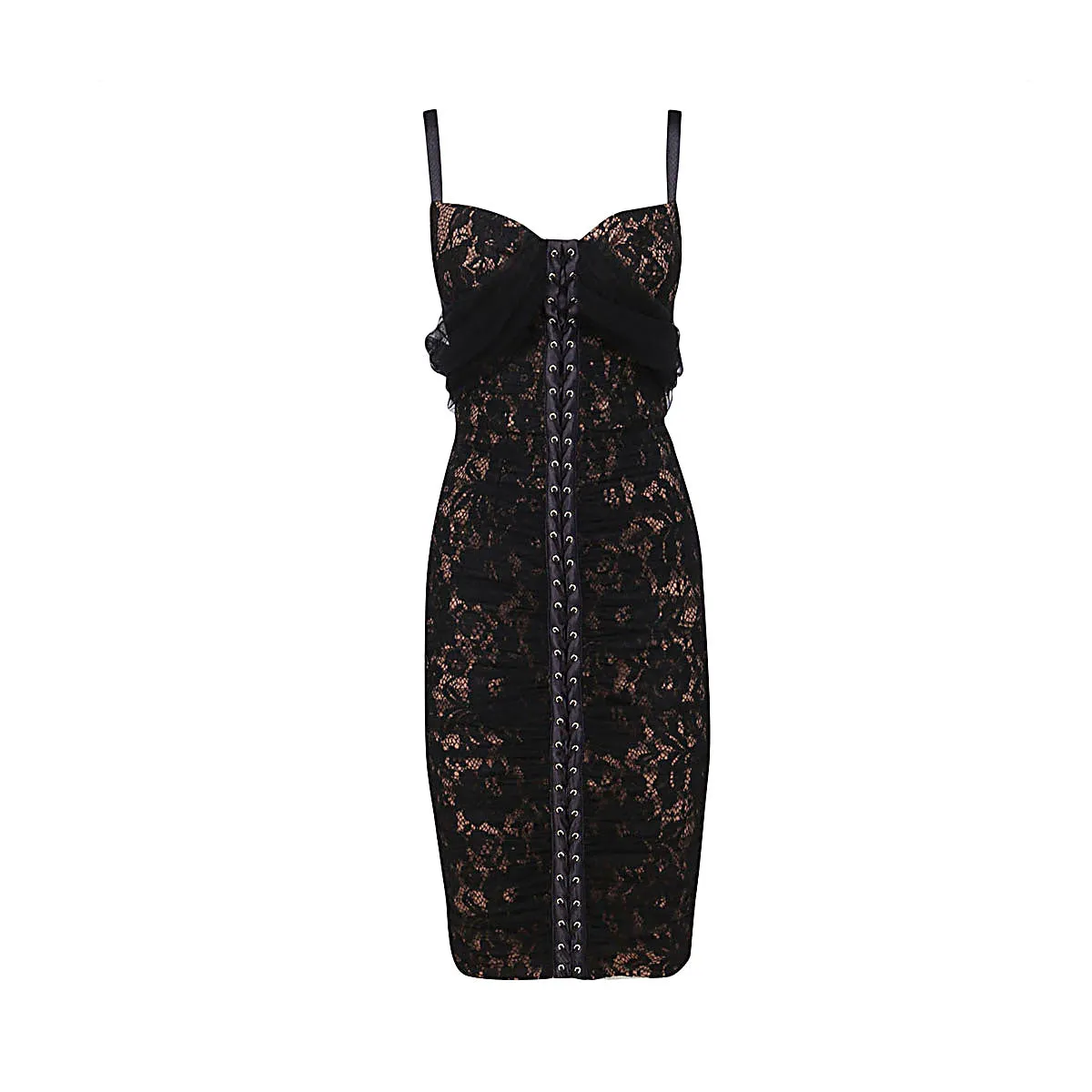 Elisabetta Franchi Lace-Detailed Midi Dress
