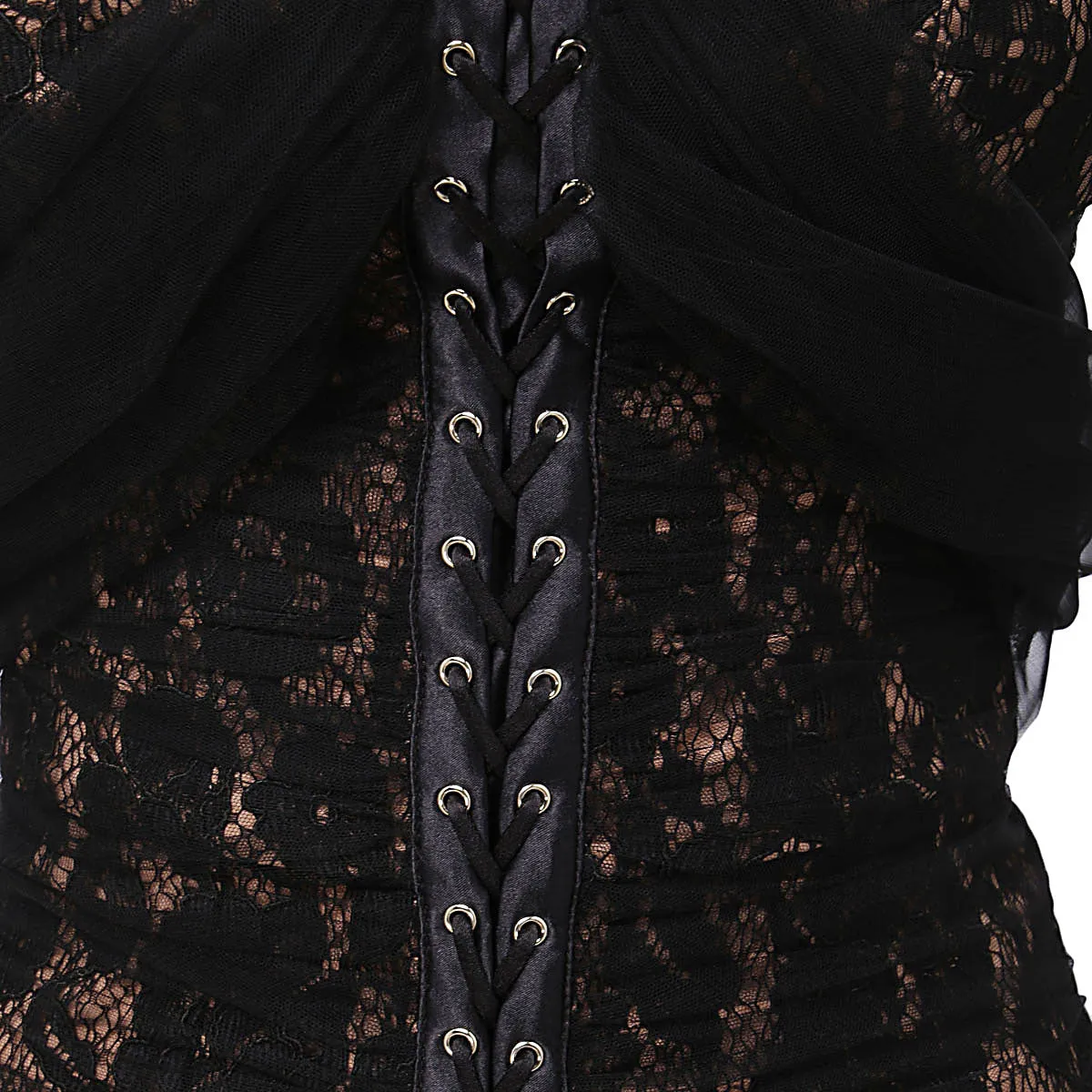Elisabetta Franchi Lace-Detailed Midi Dress