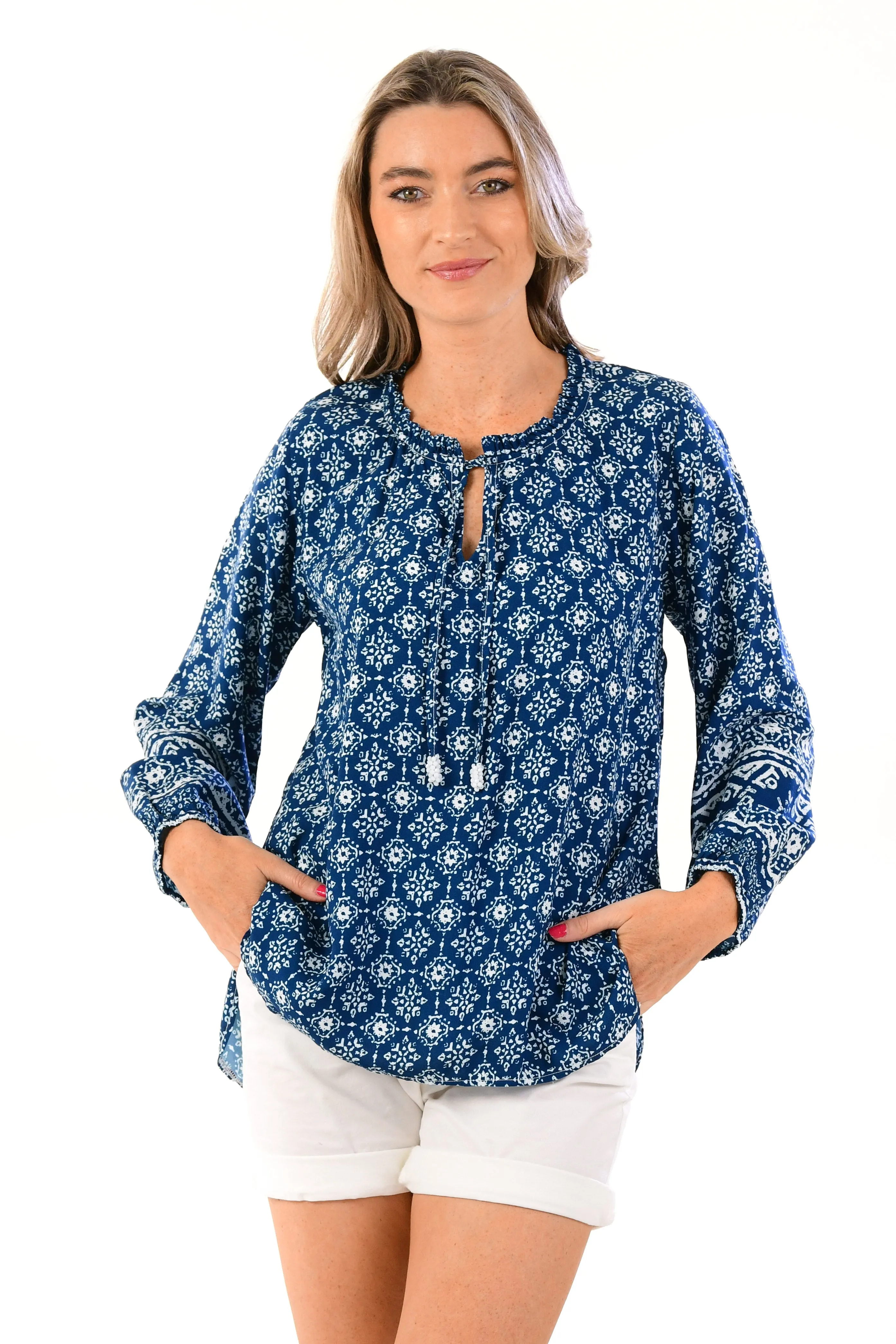 Eloise Top / Indigo Geo
