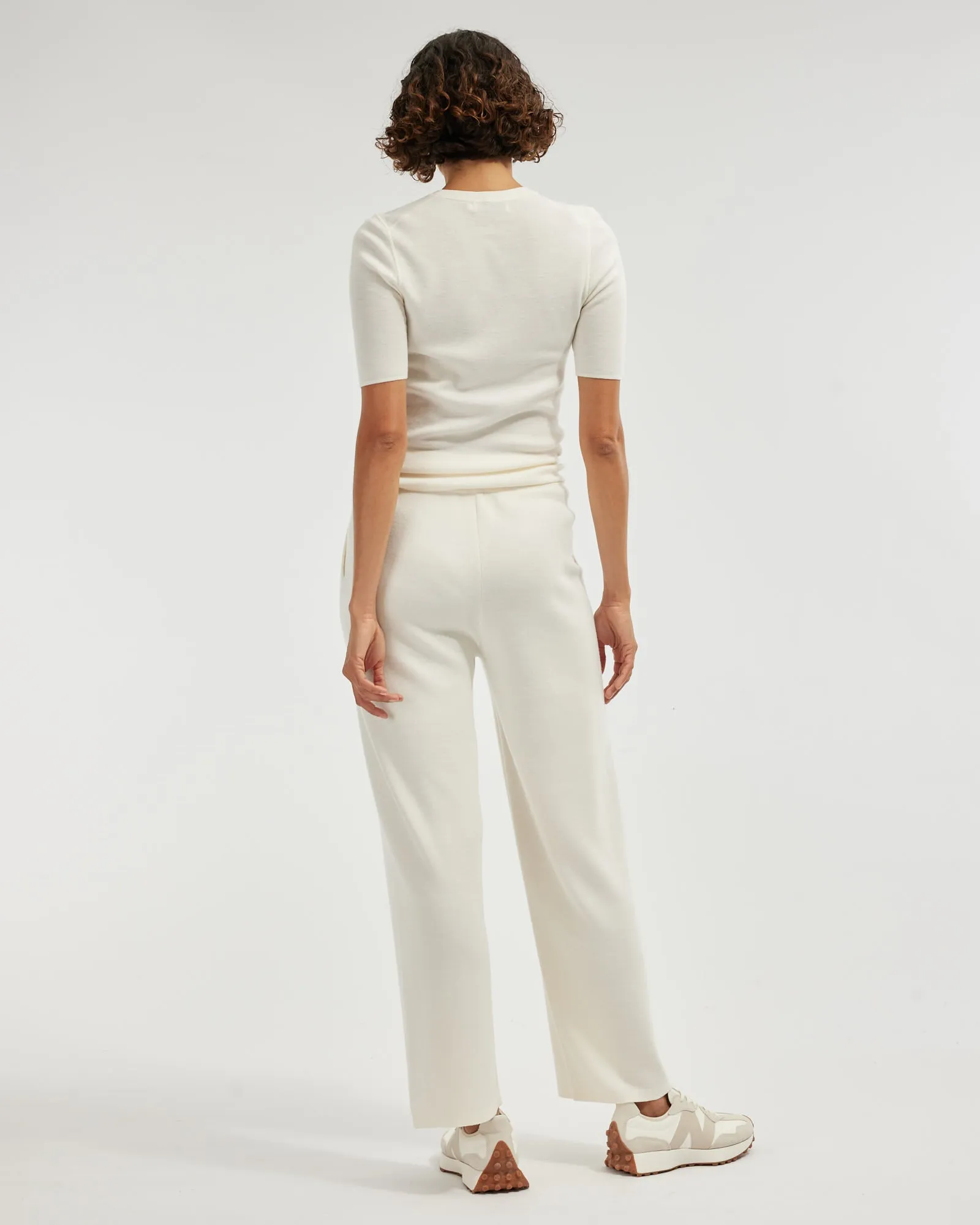 Elsie Merino Knit Pant - Cream