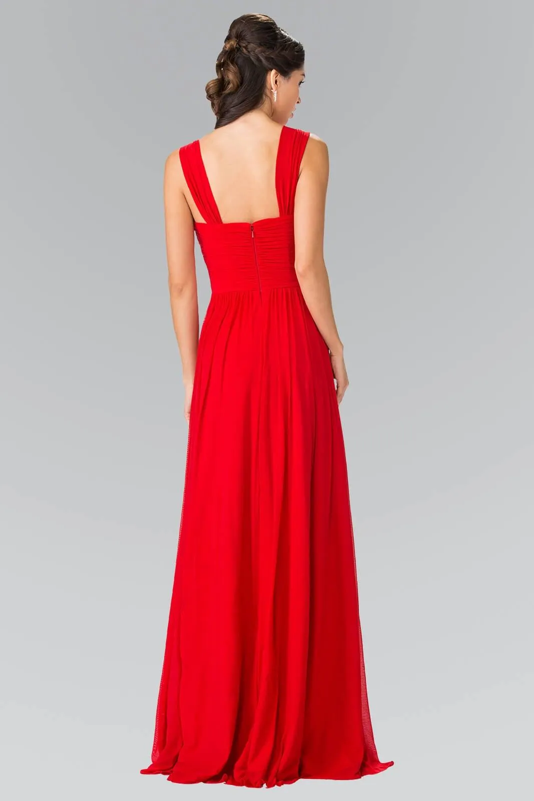 Front Cut-Out Bridesmaid Long Formal Dress