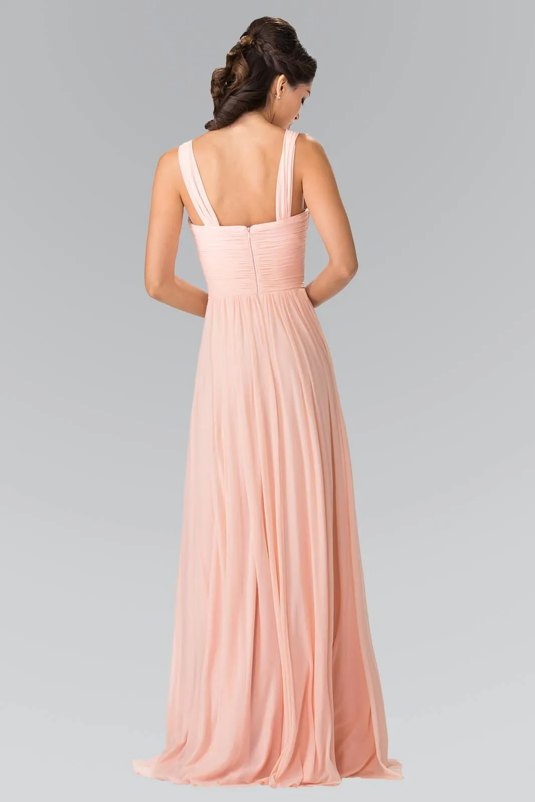 Front Cut-Out Bridesmaid Long Formal Dress