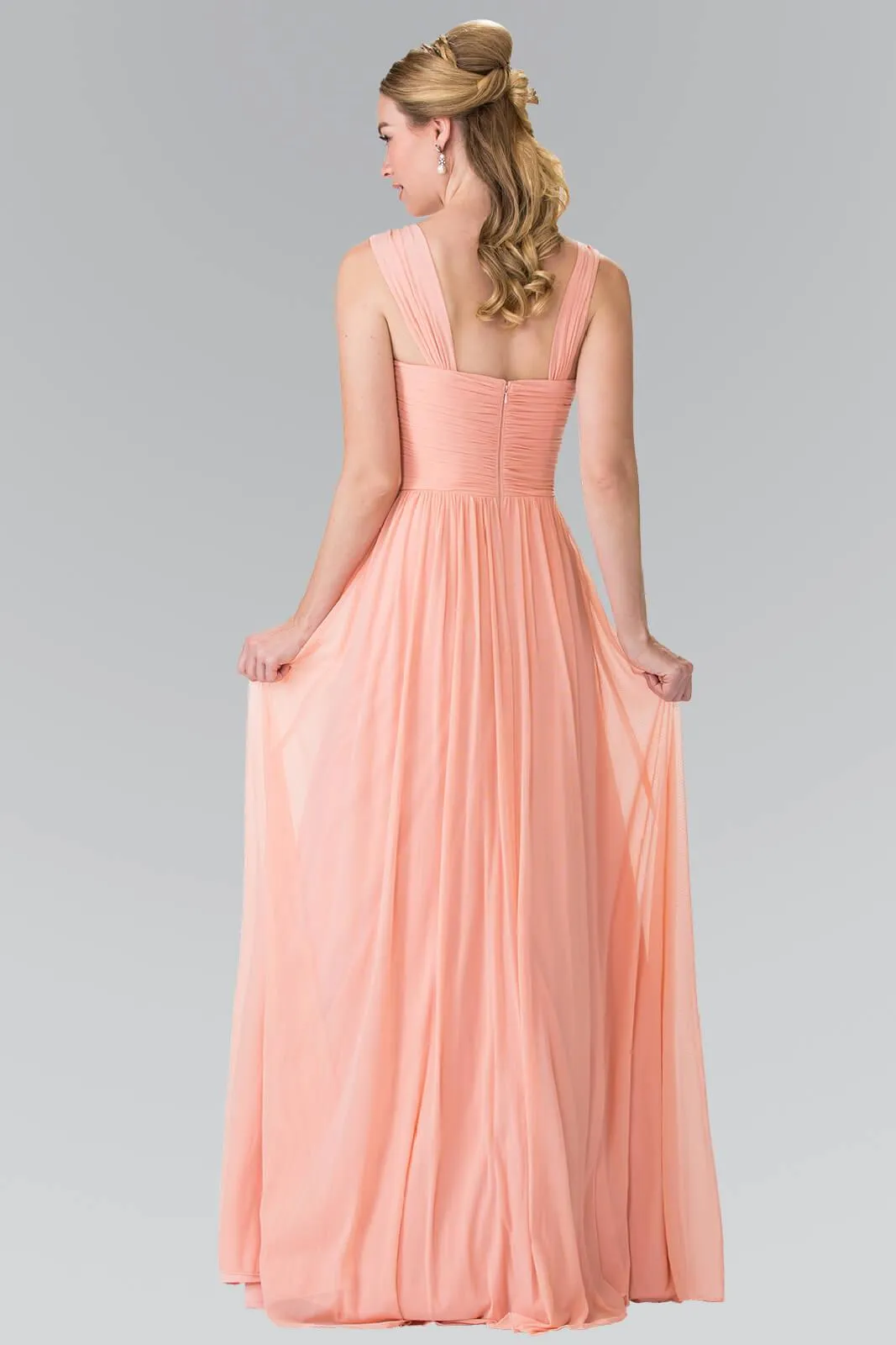 Front Cut-Out Bridesmaid Long Formal Dress