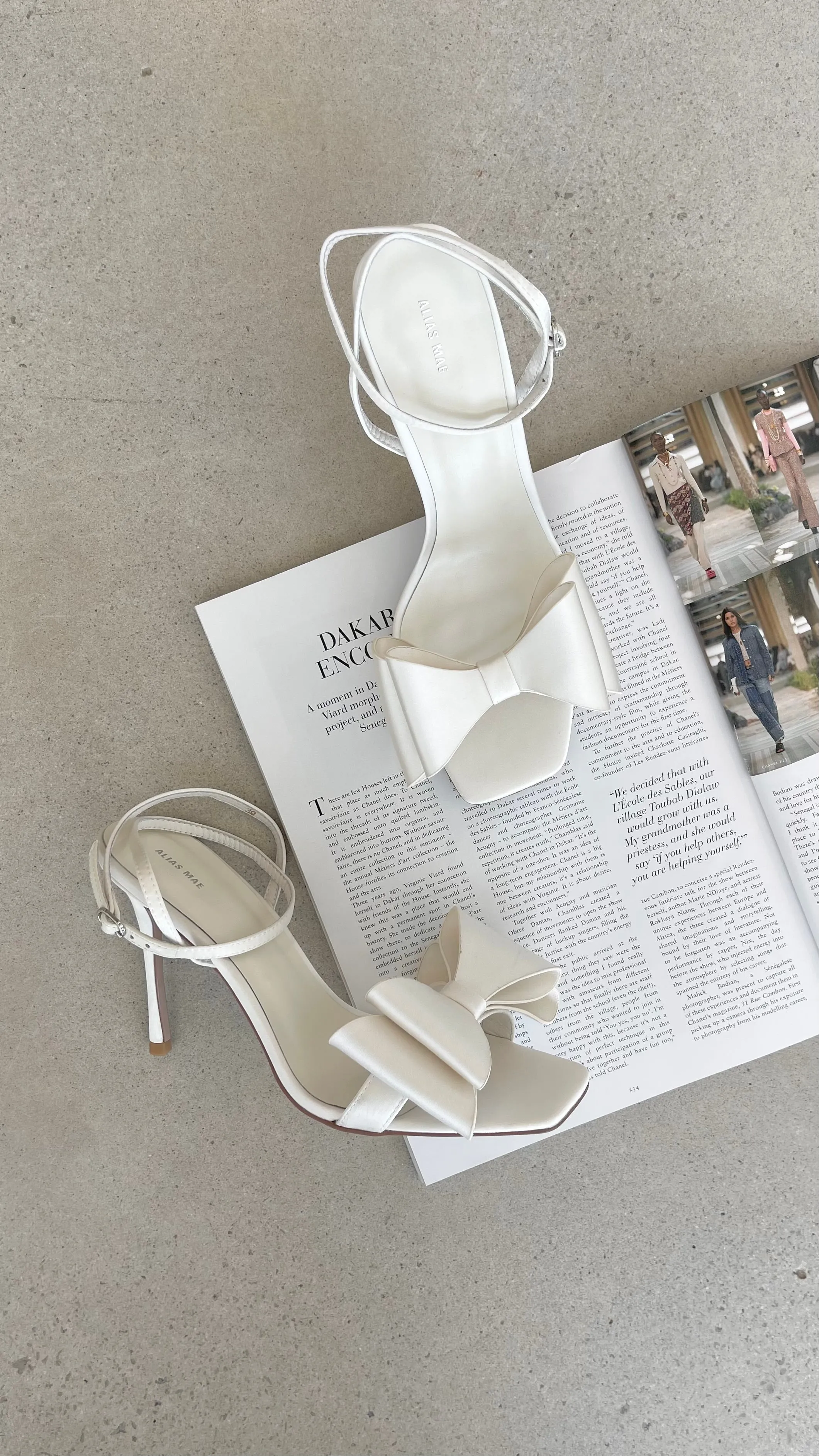 Gabby Heel - Ivory Satin