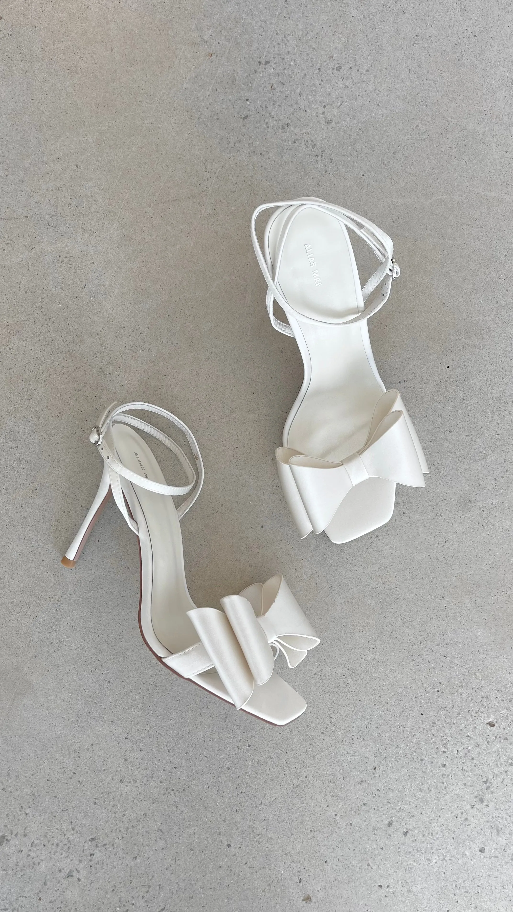 Gabby Heel - Ivory Satin