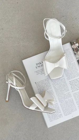 Gabby Heel - Ivory Satin