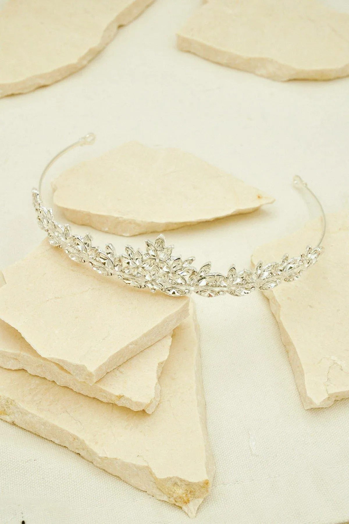 Garden Inspired Rhinestones Wedding Tiara Crown