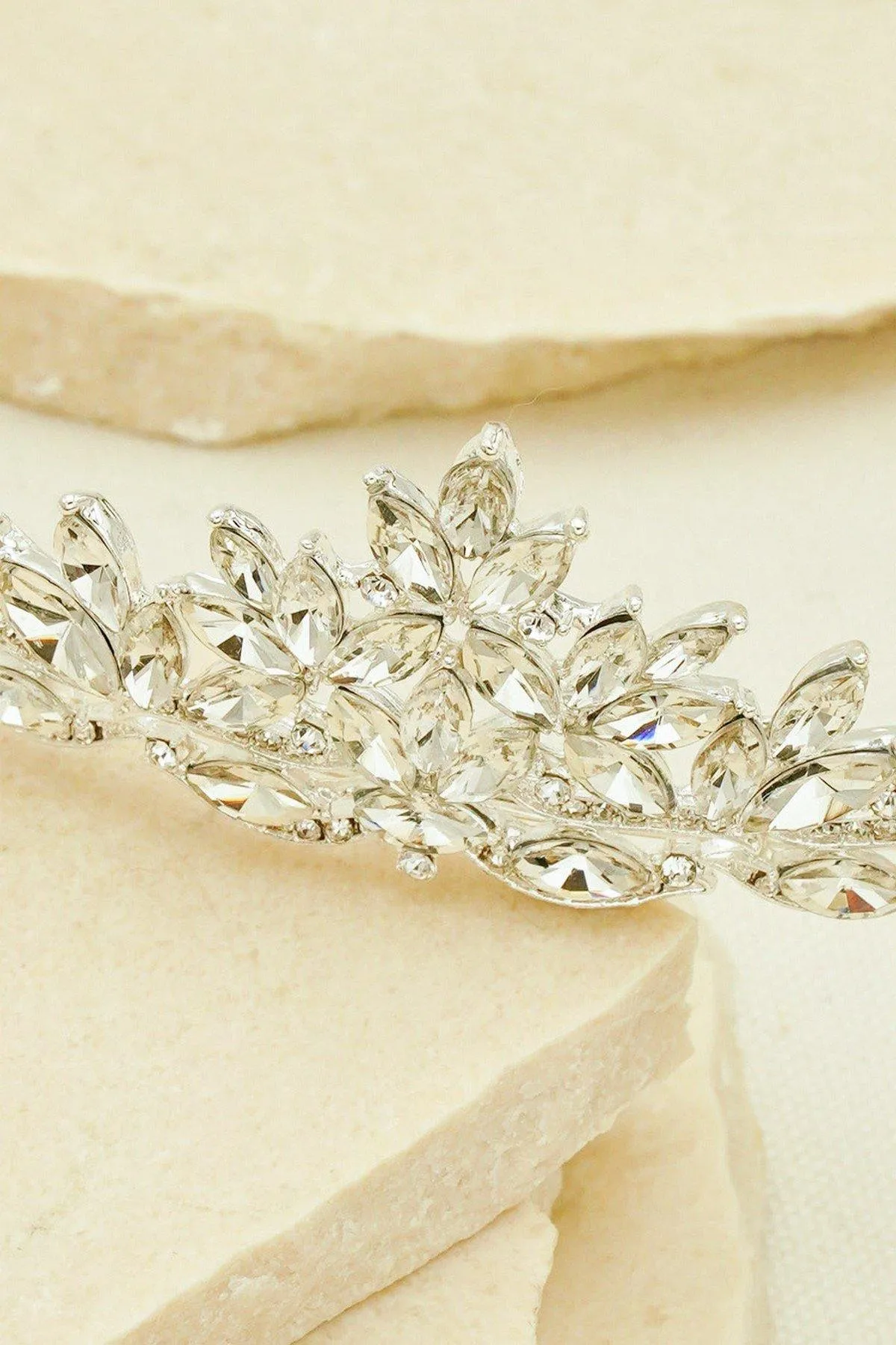 Garden Inspired Rhinestones Wedding Tiara Crown