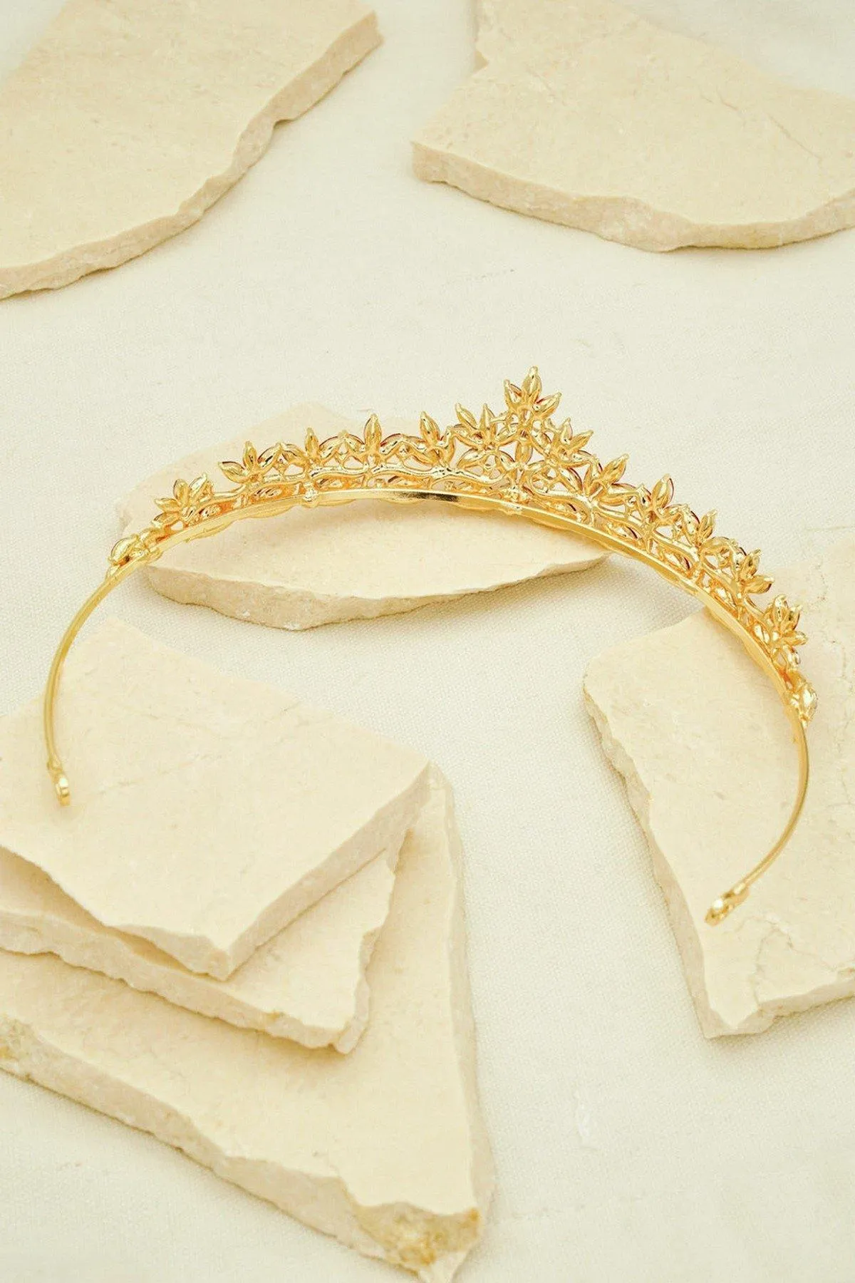 Garden Inspired Rhinestones Wedding Tiara Crown
