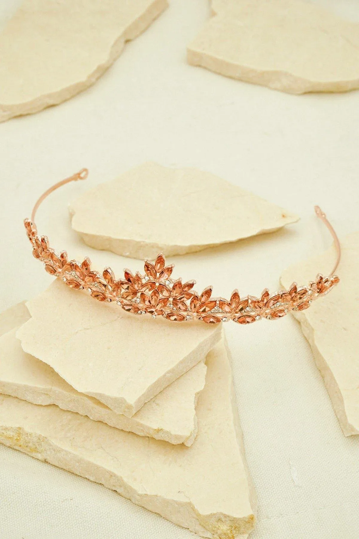 Garden Inspired Rhinestones Wedding Tiara Crown