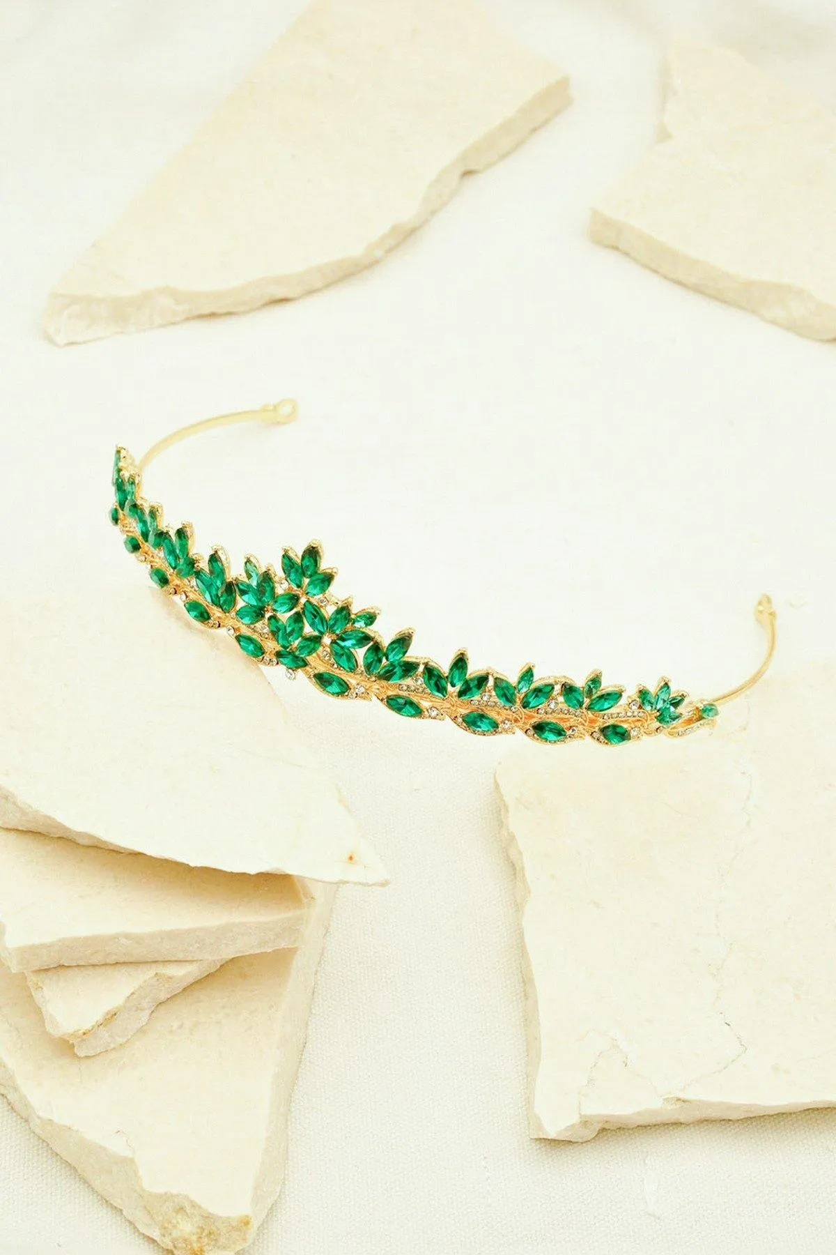 Garden Inspired Rhinestones Wedding Tiara Crown