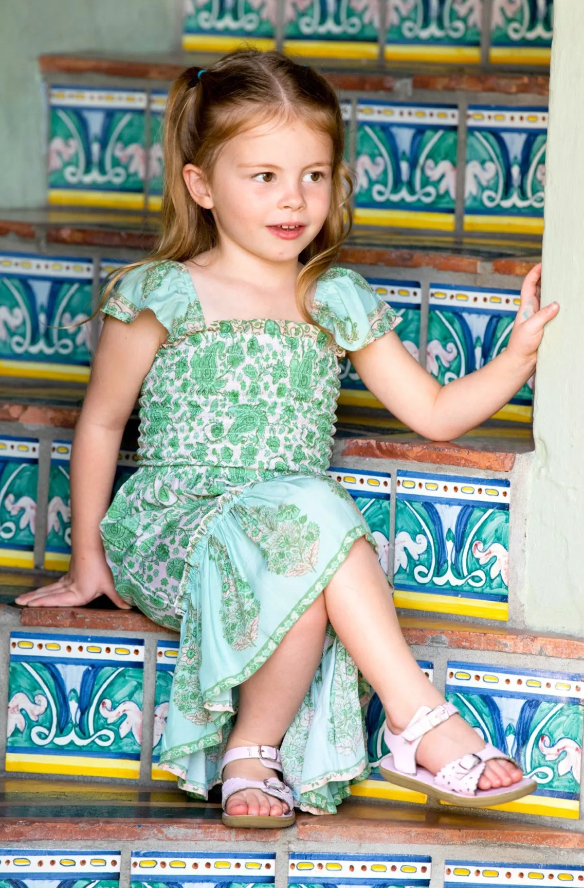 Girl's Matilda Dress / Spearmint