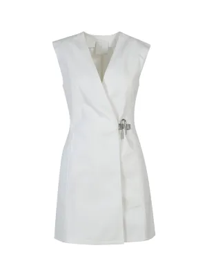 Givenchy Padlock Wrap Mini Denim Dress